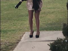 Michigan Slut Wife Showing More Gold  Dress
