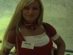Fucking hot blond german stewardess public hot cumshot.