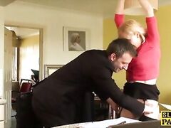 Mature uk sub gets cuffed and dominated over