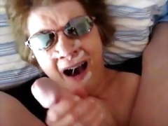 Ugly woman over excited to get facial treatment