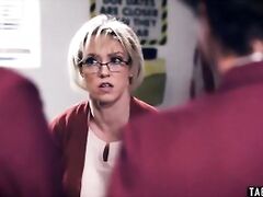 Detention, students in gangbang with busty teacher Dee Williams