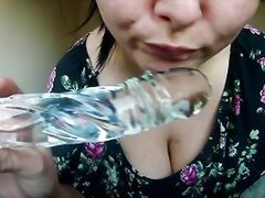 The Girl Passionately Licks the Toy, it Turns her on Hard