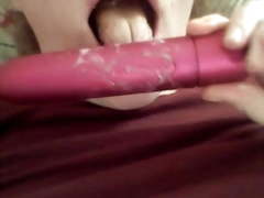 Redhead milf fuckbuddy eats her own cum for me