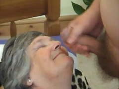 75 years old Greedy Grandma Libby 3some