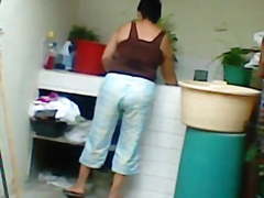 Lavando no quintal