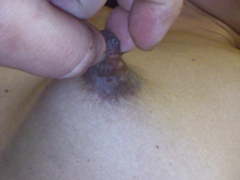 I spank my Japanese woman's tit