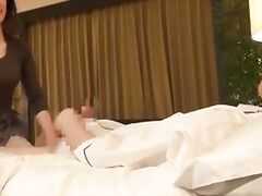 Subtitled Japanese milf massage therapist seduction in HD