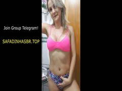 Hot blonde with big tits