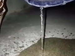 Pissing in my miniskirt in public