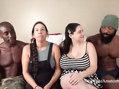 Casting Huge Tit Bbw Interracial Hot Desperate Amateurs sucking cock and getting fucked hard in BBC action