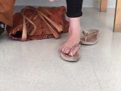 My wife's sexy feet at dentist