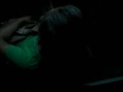 Flashing my bulge to hot granny in te shadows